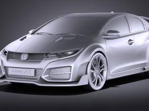 Honda Civic Type R Concept 2015 vray 3D Модель