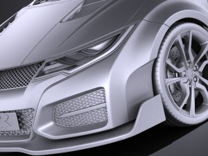 Honda Civic Type R Concept 2015 vray 3D Модель