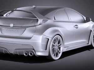 Honda Civic Type R Concept 2015 vray 3D Model