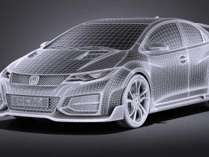 Honda Civic Type R Concept 2015 vray 3D Model