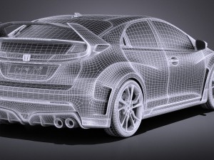 Honda Civic Type R Concept 2015 vray 3D Модель