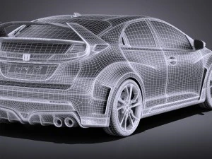 Honda Civic Type R Concept 2015 vray 3D Model