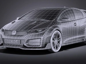 Honda Civic Type R Concept 2015 vray 3D Model