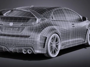 Honda Civic Type R Concept 2015 vray 3D Model