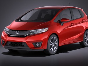 Honda Fit 2017 vray 3D 模型