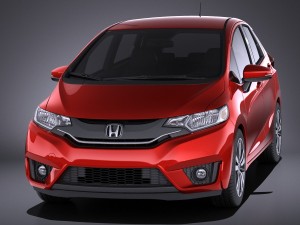 Honda Fit 2017 vray Modello 3D