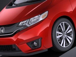 Honda Fit 2017 vray Modello 3D
