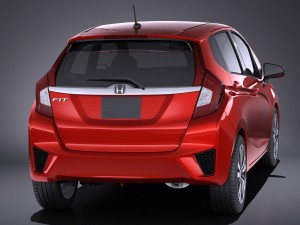 Honda Fit 2017 vray Modello 3D