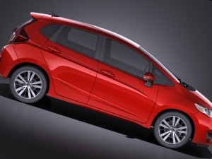 Honda Fit 2017 vray Modello 3D
