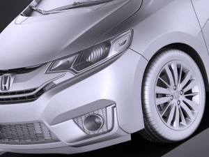 Honda Fit 2017 vray Modello 3D