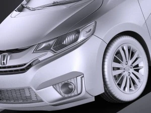 Honda Fit 2017 vray 3D Model