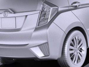 Honda Fit 2017 vray Modello 3D
