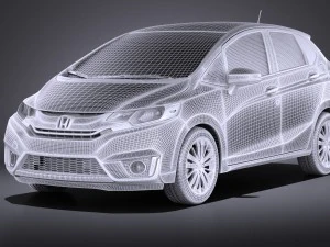 Honda Fit 2017 vray 3D Model