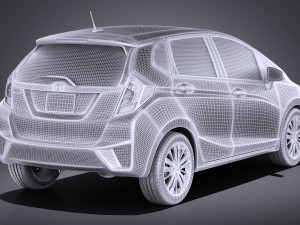 Honda Fit 2017 vray Modello 3D