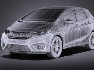 Honda Fit 2017 vray 3D Model