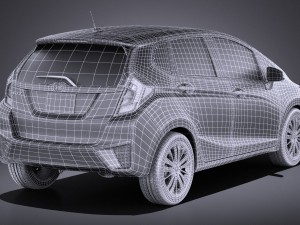 Honda Fit 2017 vray Modello 3D