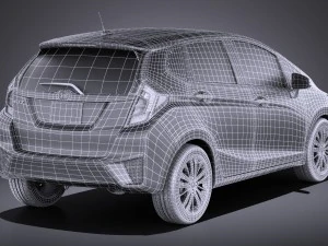Honda Fit 2017 vray 3D Model