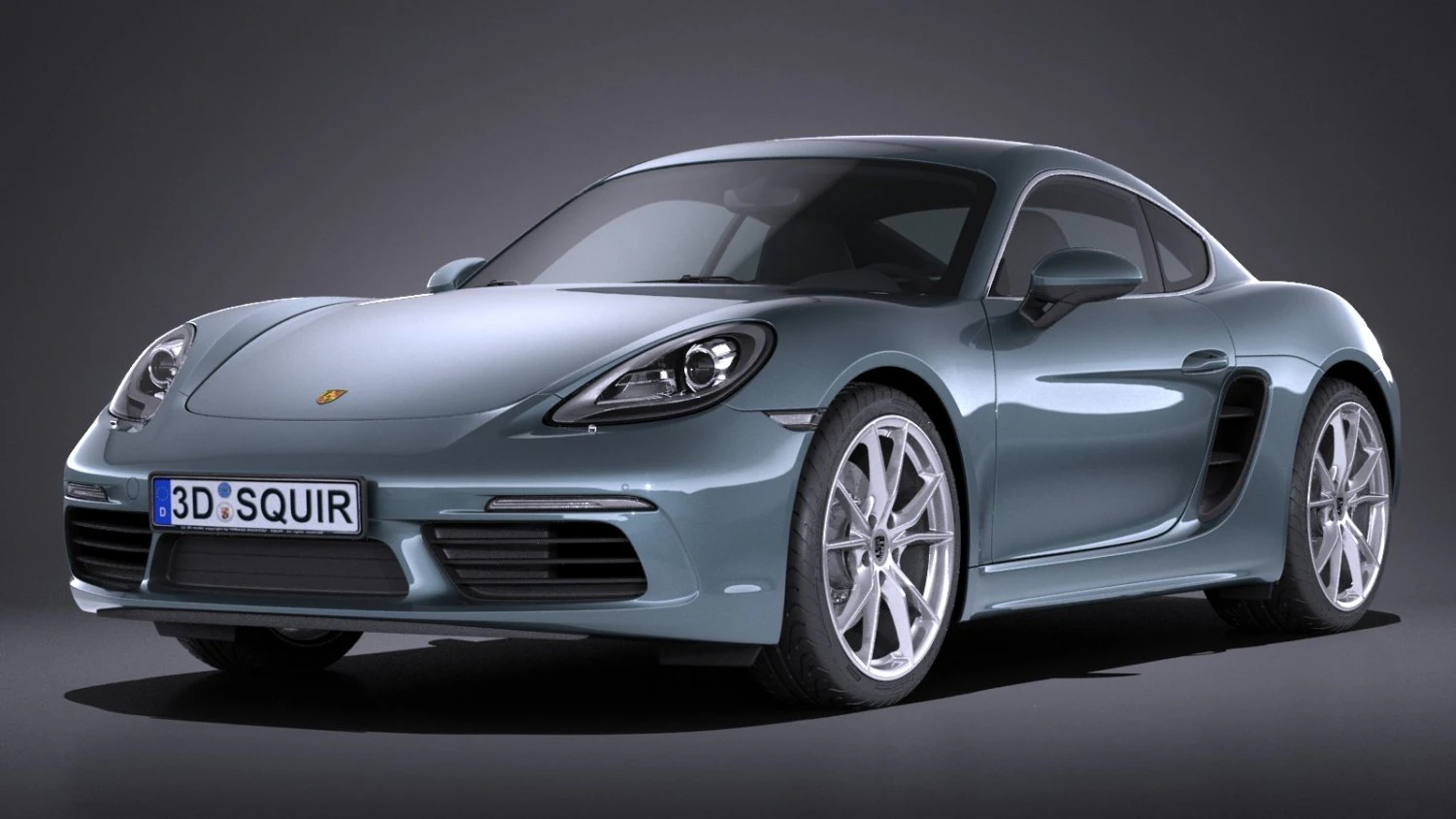 Porsche 718 Cayman 2017 3D Model .c4d .max .obj .3ds .fbx .stl .blend