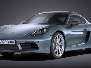 Porsche 718 Cayman 2017 3D Модель