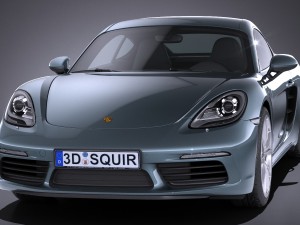 Porsche 718 Cayman 2017 3D 模型