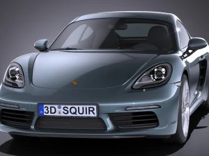 Porsche 718 Cayman 2017 3D Model