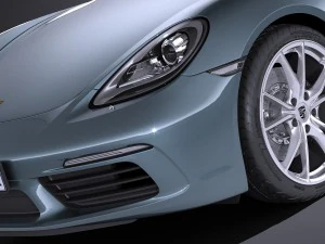 Porsche 718 Cayman 2017 3D Model