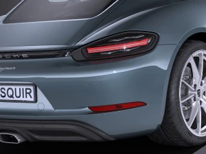 Porsche 718 Cayman 2017 3D Model