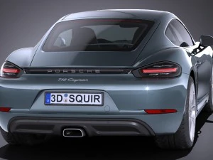 Porsche 718 Cayman 2017 3D Model