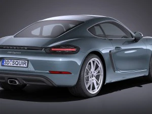 Porsche 718 Cayman 2017 3D Model
