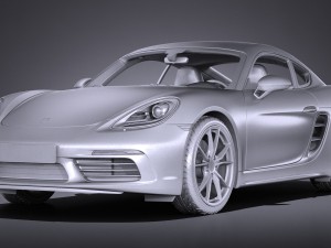 Porsche 718 Cayman 2017 3D 模型
