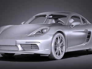 Porsche 718 Cayman 2017 3D Model