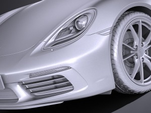 Porsche 718 Cayman 2017 3D 模型