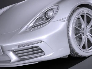 Porsche 718 Cayman 2017 3D Model