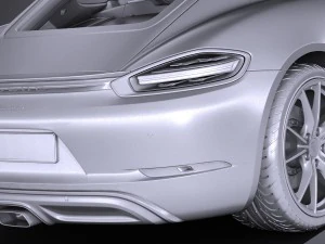 Porsche 718 Cayman 2017 3D Model