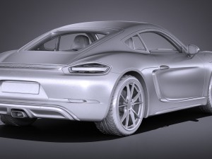 Porsche 718 Cayman 2017 3D 模型