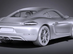 Porsche 718 Cayman 2017 3D Model