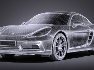 Porsche 718 Cayman 2017 3D 模型