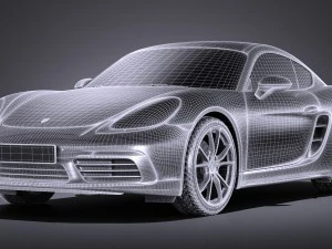 Porsche 718 Cayman 2017 3D Model