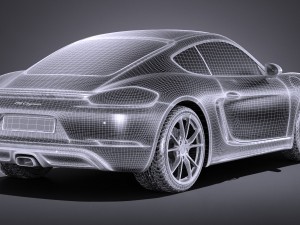 Porsche 718 Cayman 2017 3D 模型