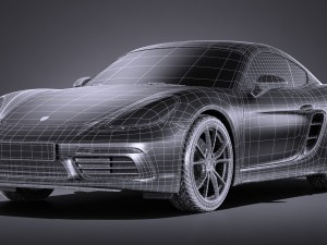 Porsche 718 Cayman 2017 3D 模型