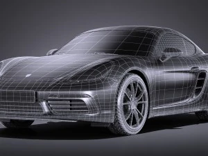 Porsche 718 Cayman 2017 3D Model