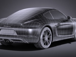 Porsche 718 Cayman 2017 3D 模型