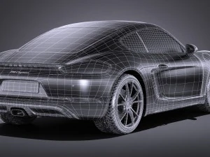 Porsche 718 Cayman 2017 3D Model