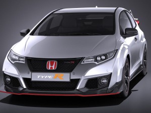 Honda Civic Type R 2016 vray 3D मॉडल