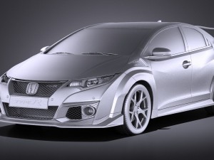 Honda Civic Type R 2016 vray 3D मॉडल