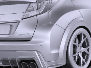 Honda Civic Type R 2016 vray 3D मॉडल