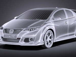 Honda Civic Type R 2016 vray 3D मॉडल