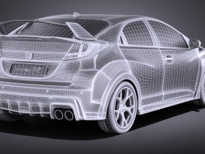Honda Civic Type R 2016 vray 3D मॉडल