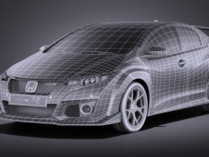 Honda Civic Type R 2016 vray 3D मॉडल