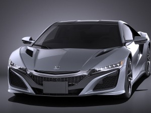 Honda NSX 2017 vray Modelo 3D